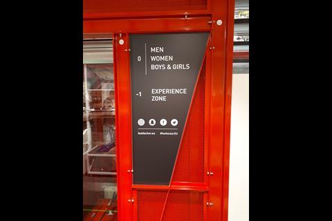 Foot Locker has split the store across two levels, with the basement dedicated to an 'Experience Zone'.